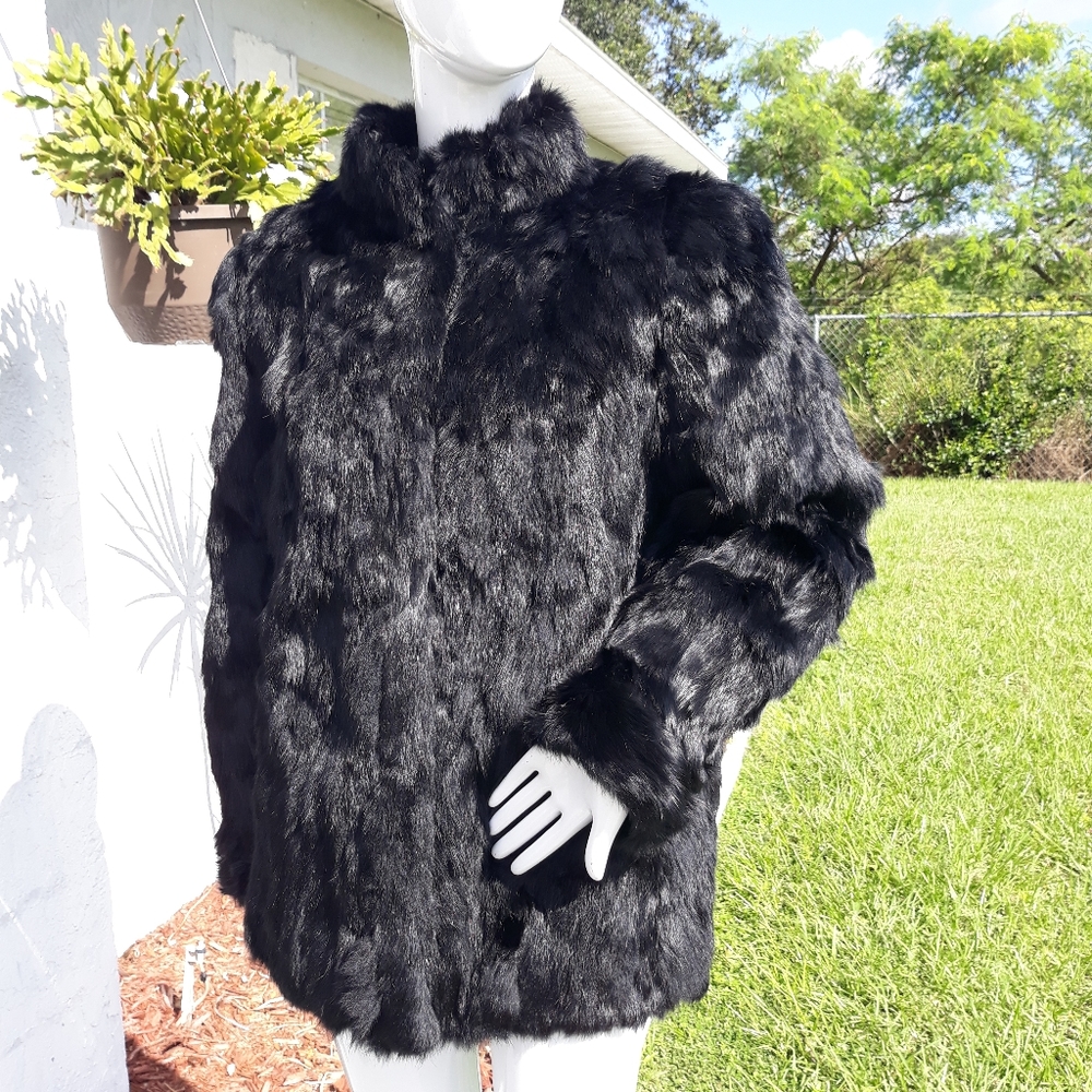 Vintage 100% Rabbit fur coat